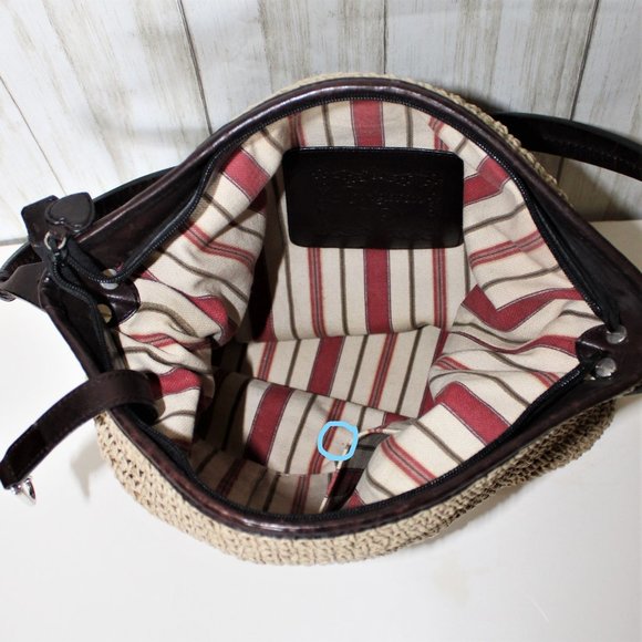 Brighton Vintage Tan Crochet Heart Shoulder Bag - Picture 10 of 10